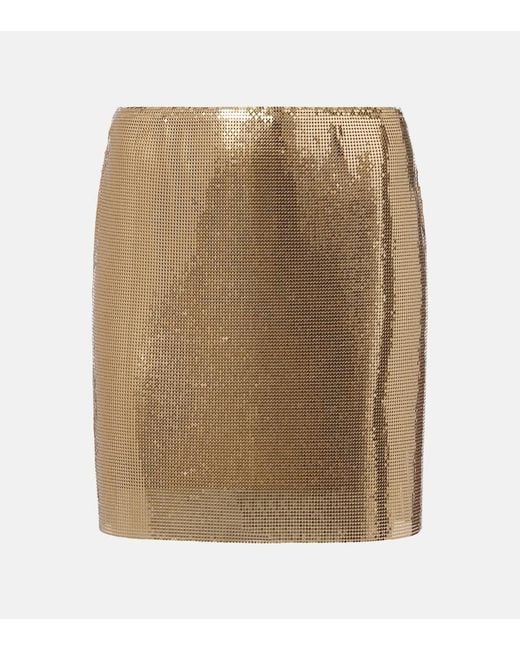 Versace Natural Metallic Mesh Miniskirt