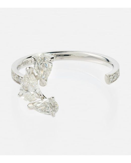 Anillo Serti Sur Vide de oro blanco de 18 ct con diamantes Repossi de color Metallic