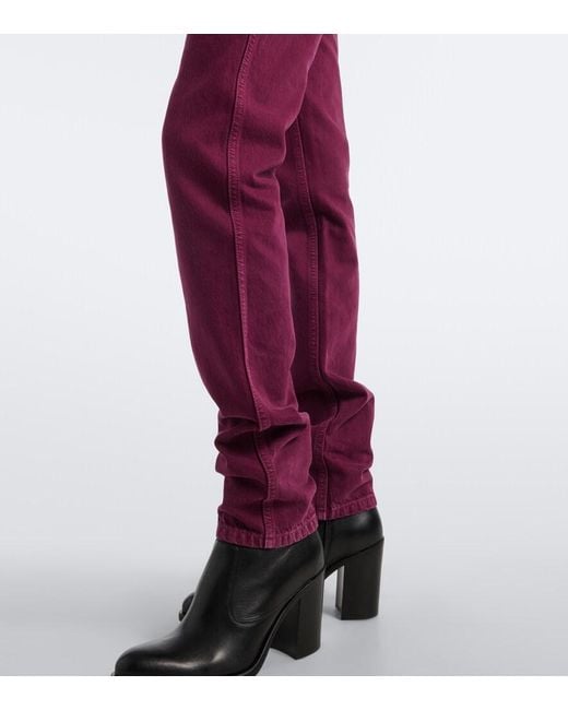 Chloé Purple Mid-Rise Slim Jeans