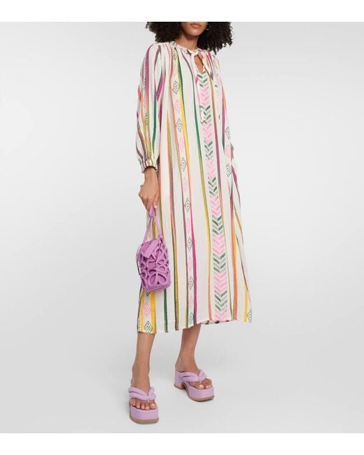 Robe Midi En Coton Velvet en coloris Multicolor