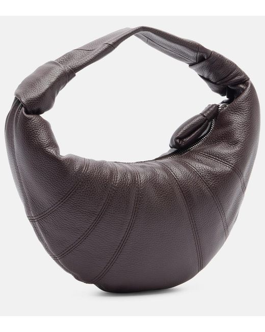 Lemaire Brown Fortune Croissant Mini Leather Bag