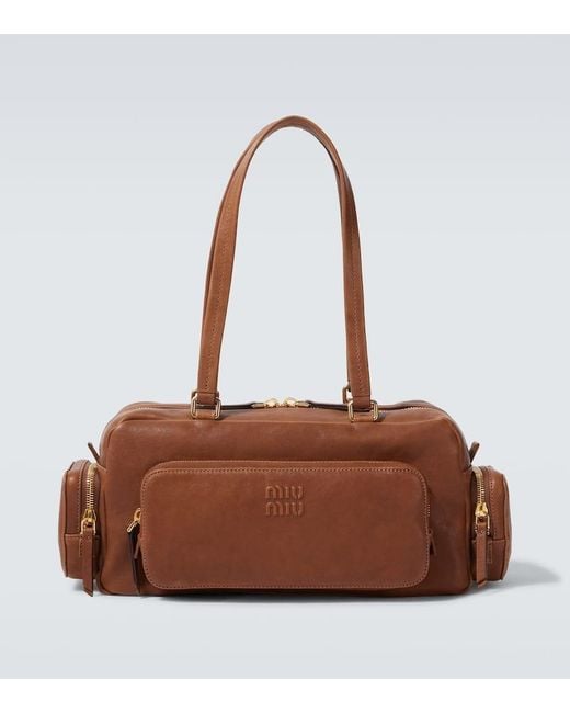 Miu Miu Tote Pocket Aus Leder in Brown für Herren