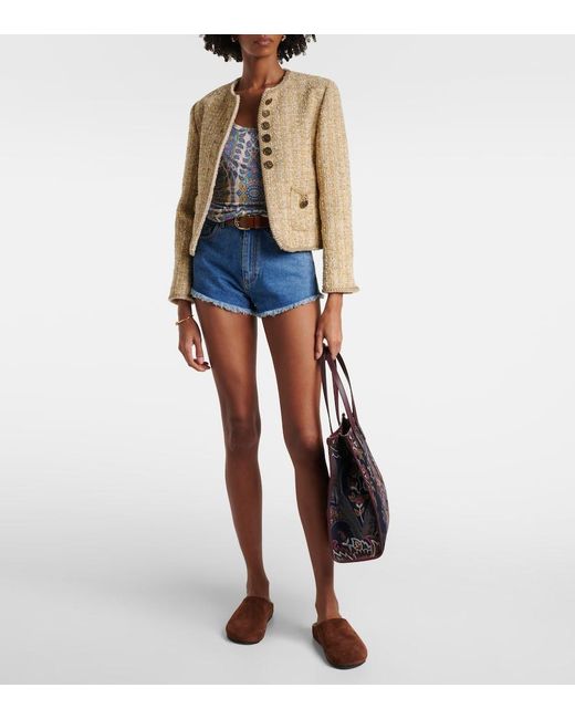 Etro Blue Printed Top