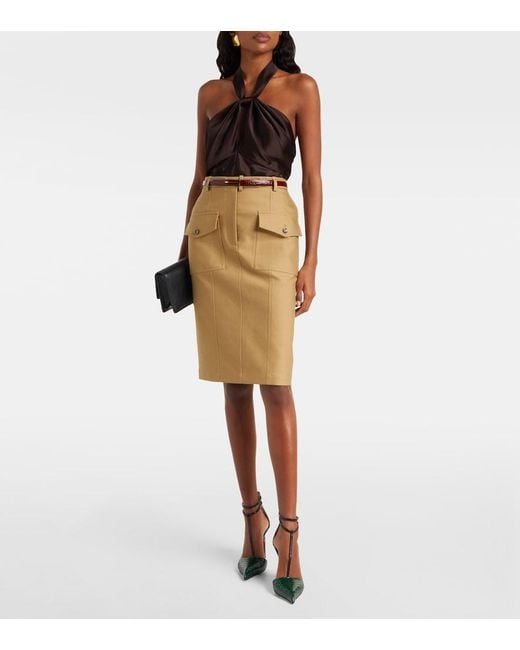 Tom Ford Green Snake-Effect Leather Pumps