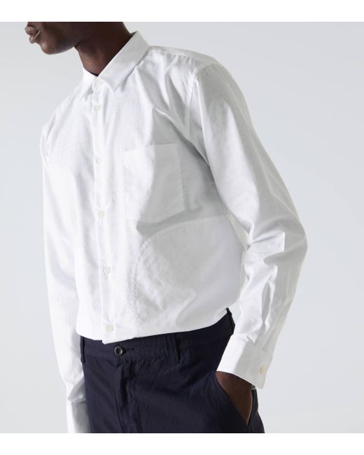 Comme des Garçons White Cotton Jacquard Shirt for men
