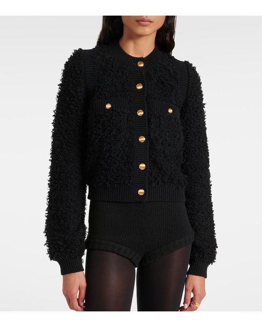 Chloé Black Cropped Tweed Jacket