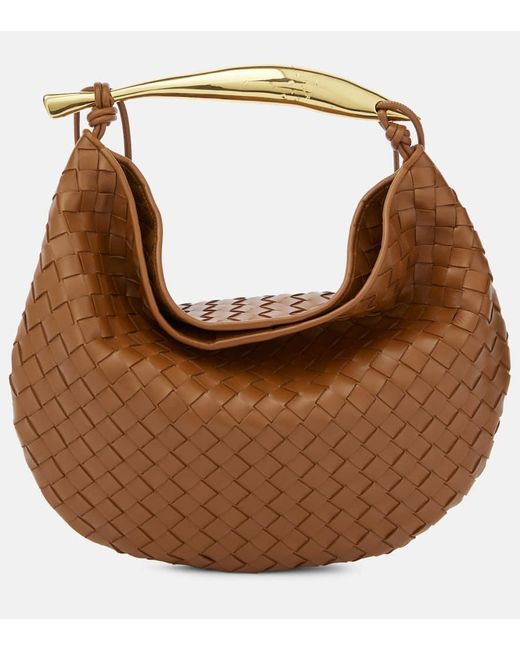 Bottega Veneta Brown Sardine Intrecciato Large Leather Shoulder Bag