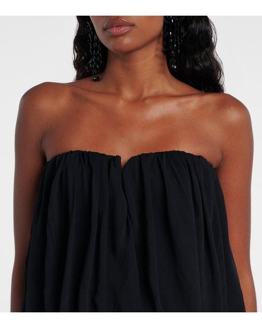 Isabel Marant Black Amalia Gathered Top