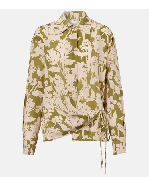 Blouse Imprimee En Soie Victoria Beckham en coloris Brown