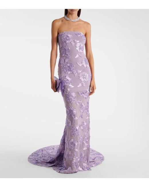 ROTATE BIRGER CHRISTENSEN Purple Maxikleid