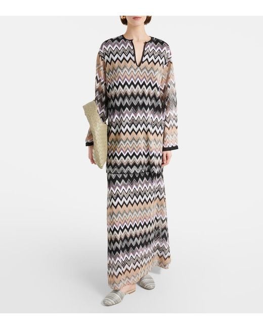 Missoni White Zig Zag Canvas Mules