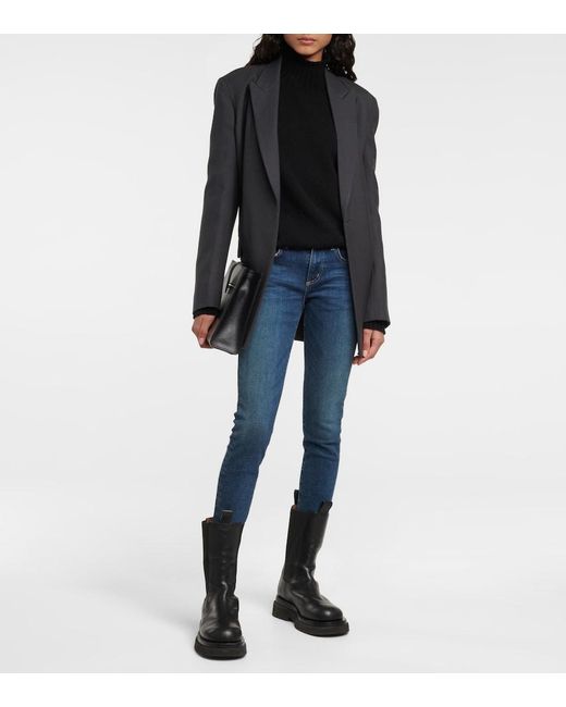 Citizens of Humanity Blue Ella Mid-Rise Cropped Slim Jeans