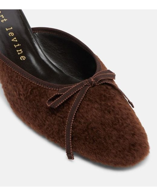 Herbert Levine Brown 24/7 Shearling Mules
