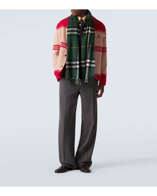 Burberry Red Ekd Wool-Blend Jacket for men