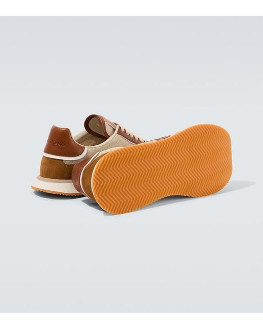 Dolce & Gabbana Brown Dg Cushion Suede-Trimmed Sneakers for men