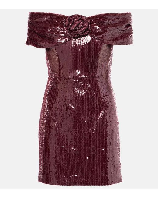 Rebecca Vallance Purple X Nicky Hilton Zelda Sequined Minidress