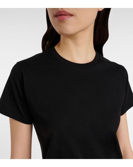 The Row Black Florie Cotton Jersey T-Shirt
