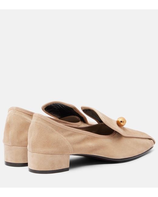 Herbert Levine Natural Showtime Suede Loafer Pumps
