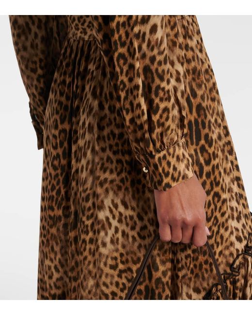 Abito Lungo Skylar Con Stampa Leopardata di Melissa Odabash in Brown