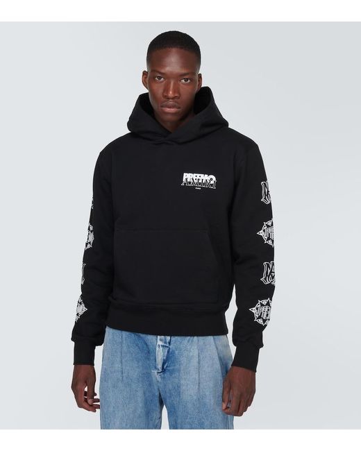 Amiri Preemo Cotton Jersey Hoodie in Black for Men | Lyst