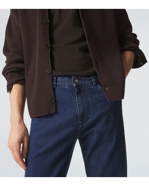 Canali Blue Slim Jeans for men