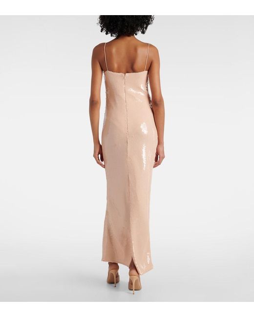 The New Arrivals Ilkyaz Ozel White Sequined Gown