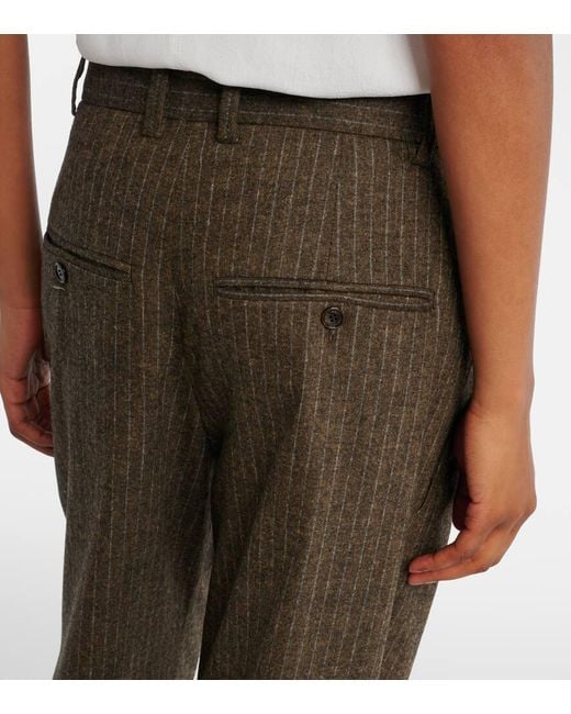 Pantaloni Da Completo Lisetta Gessati di Isabel Marant in Brown
