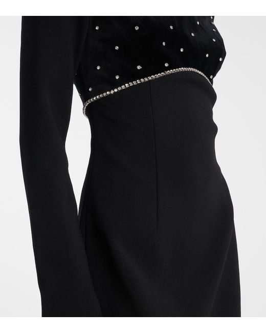 Rebecca Vallance Black Alistar Embellished Midi Dress