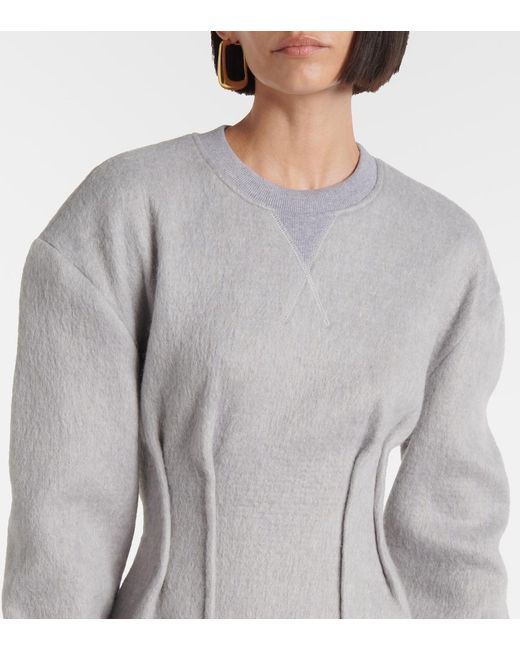 J.W. Anderson Gray Jersey Sweatshirt Dress