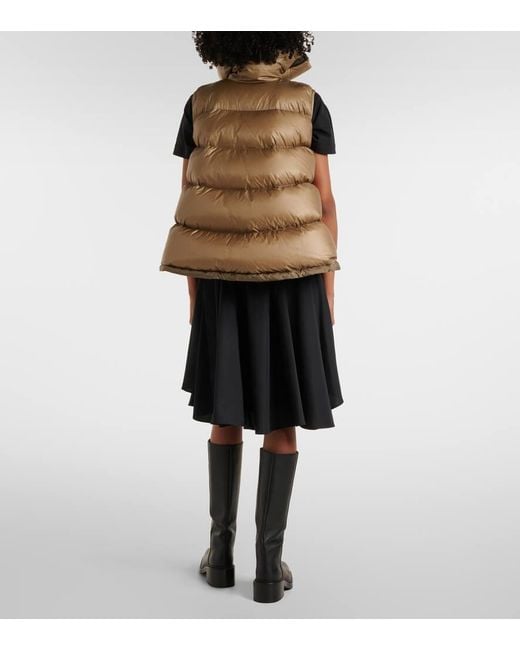 Sacai Natural Asymmetric Quilted Down Vest