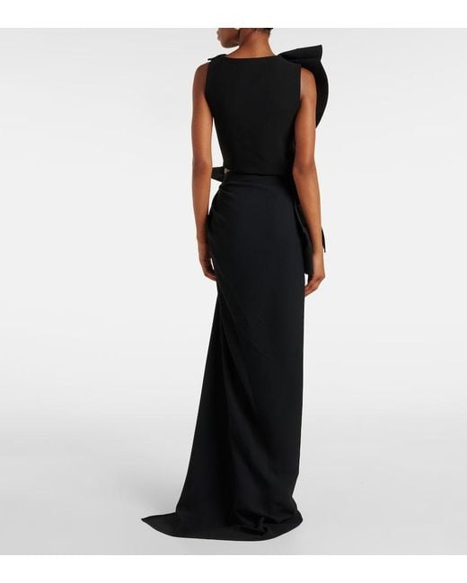 Maticevski Black Fateful Ruffled Gown