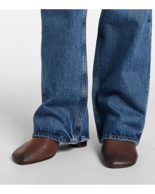 Agolde Blue Low-Rise Bootcut Jeans