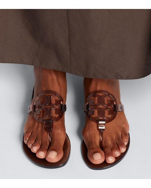 Tory Burch White Miller Thong Sandals