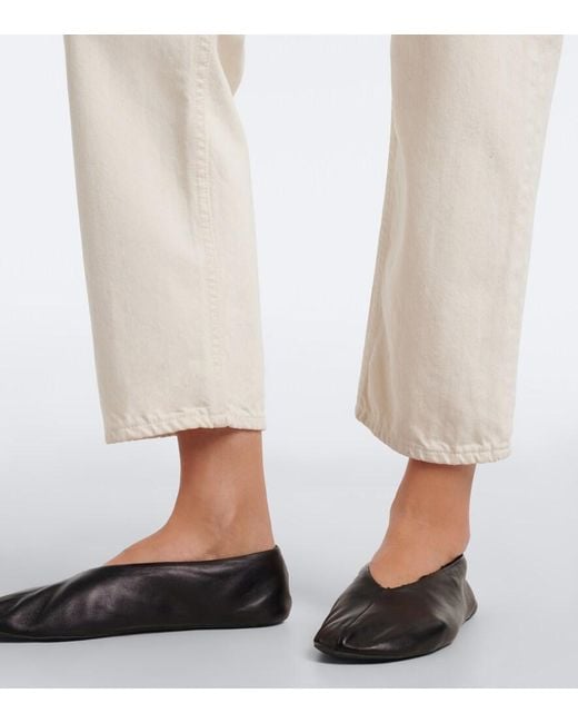 The Row Natural Riaco Mid-Rise Straight Jeans