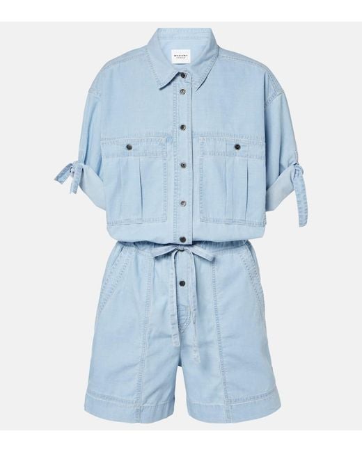 Isabel Marant Blue Vally Cotton Romper