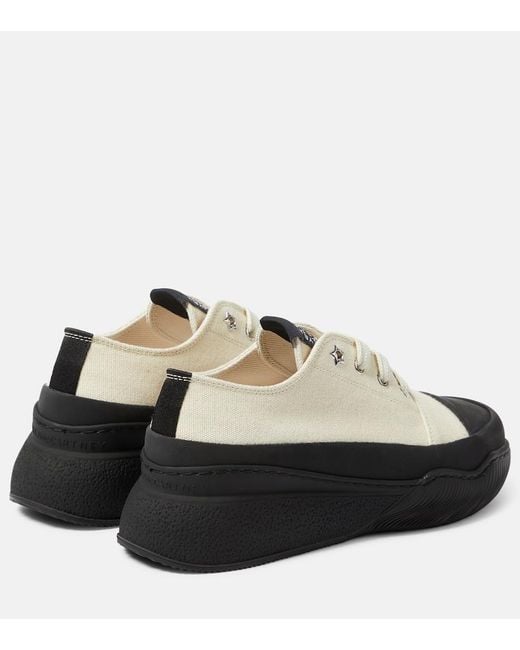 Stella McCartney Black Loop Canvas Platform Sneakers