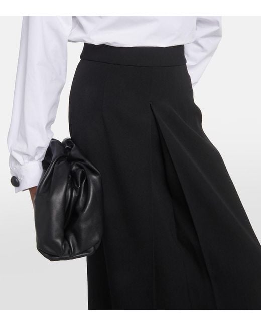 Tod's Black Wool Maxi Skirt