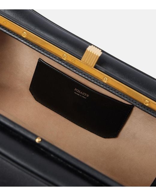 Khaite Black Cate Leather Shoulder Bag