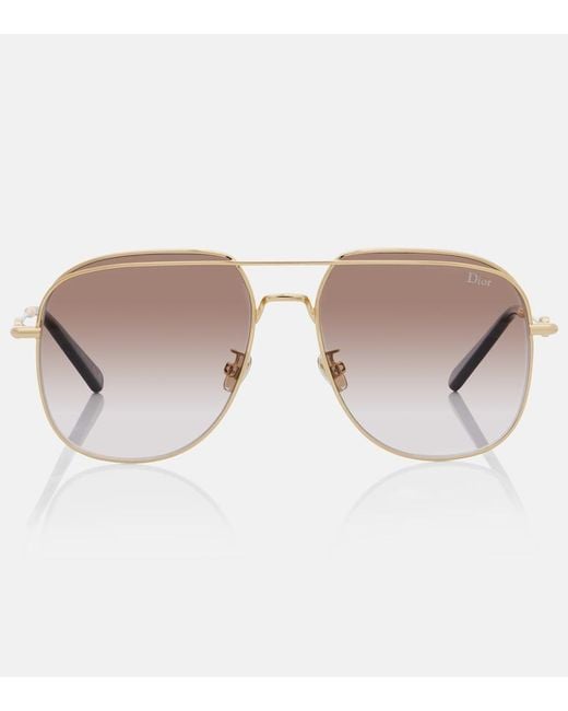 Dior Brown Petit Cd A1U Aviator Sunglasses