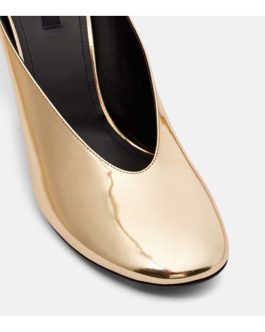 Givenchy Black Sculpted 95 Mirrored Leather Mules