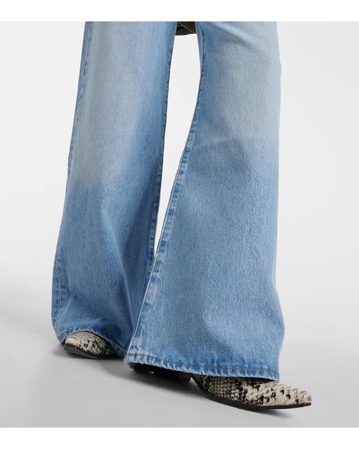 Citizens of Humanity Blue High-Rise Wide-Leg Jeans Beverly