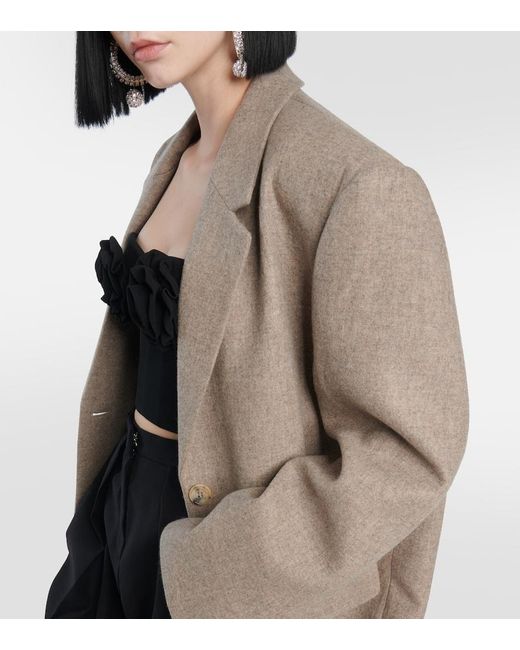 Cappotto in lana, cashmere e seta di Magda Butrym in Brown
