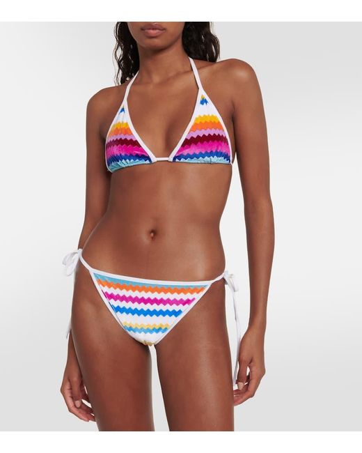 Bikini en zigzag Missoni de color White
