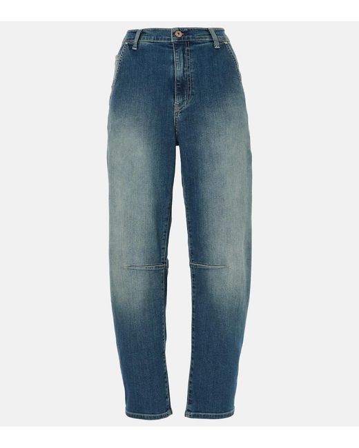 Jeans Barrel Fit De Tiro Alto AG Jeans de color Blue