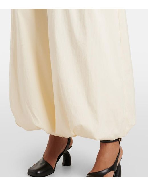 Sir White Florent Halterneck Cotton-Blend Maxi Dress