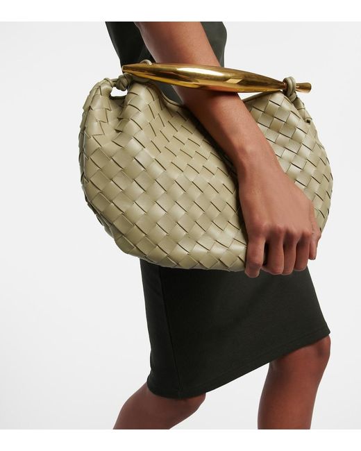 Bottega Veneta Green Sardine Leather Tote Bag