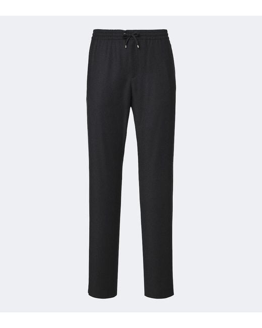 Agnona Black Virgin Wool Slim Pants for men