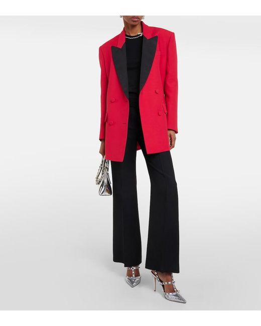 Valentino Black Embellished Virgin Wool Top
