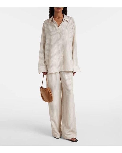 Rohe White Oversize-Hemd Aus Seide