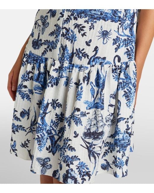 Erdem Blue Floral Minidress